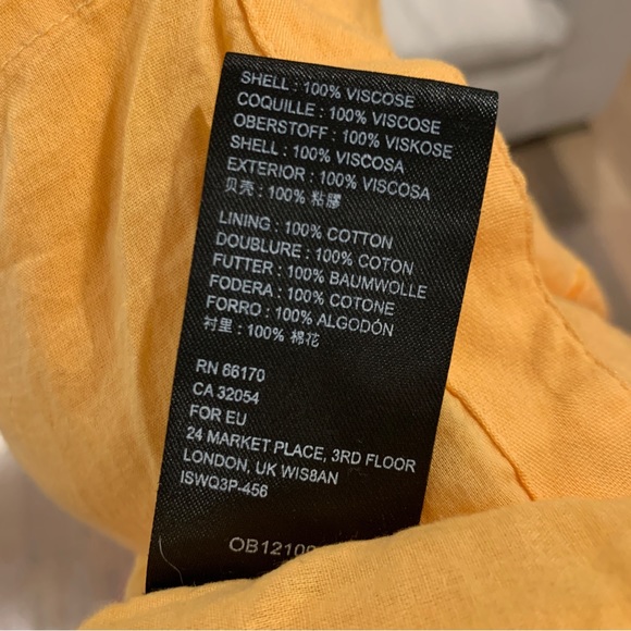 Urban Outfitters Orange Embroidered Flare mini Dress Size XS - Picture 9 of 11